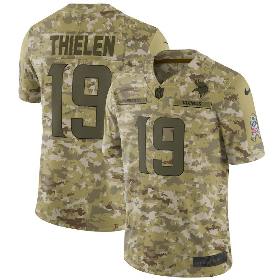 Men Minnesota Vikings #19 Thielen Nike Camo Salute to Service Retired Player Limited NFL Jerseys->indianapolis colts->NFL Jersey
